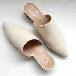 Franco Sarto Viola pointed Toe Mule - Ivory, Size 8.5